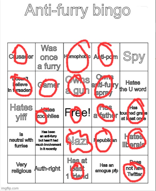 Herro | image tagged in anti-furry bingo,remix | made w/ Imgflip meme maker