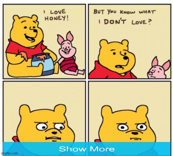 I totally did not steal this idea | image tagged in winnie the pooh but you know what i don t like | made w/ Imgflip meme maker