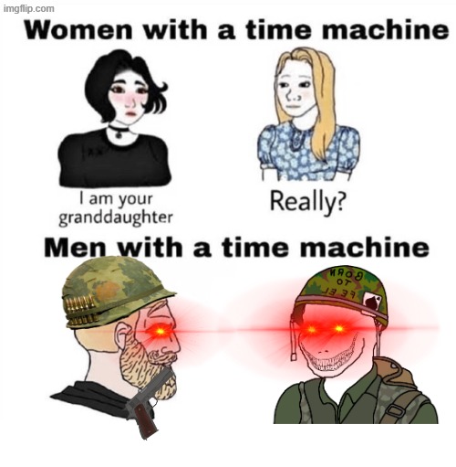 Men with a Time Machine | image tagged in men with a time machine | made w/ Imgflip meme maker
