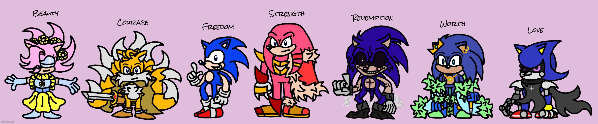 BEHOLD, IN ALL THEIR GLORY, THE GUARDIANS OF METAL X, AND THE ANGEL THEY FOLLOW. (zoom in to see the details) | made w/ Imgflip meme maker