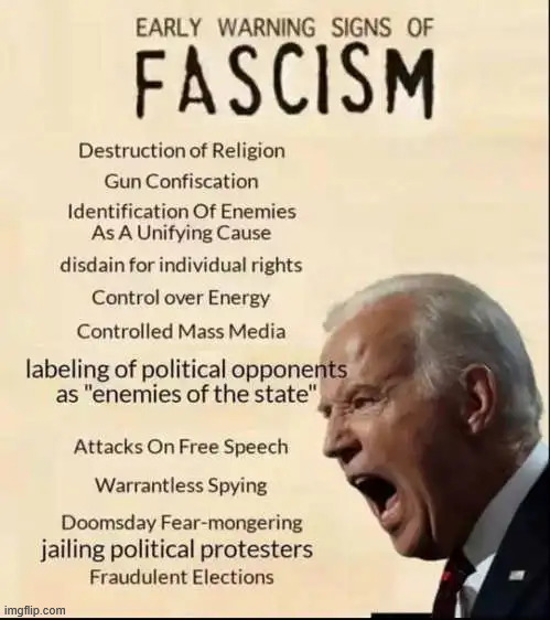 Early warning signs | image tagged in political,reposts,early warning signs,fascism | made w/ Imgflip meme maker