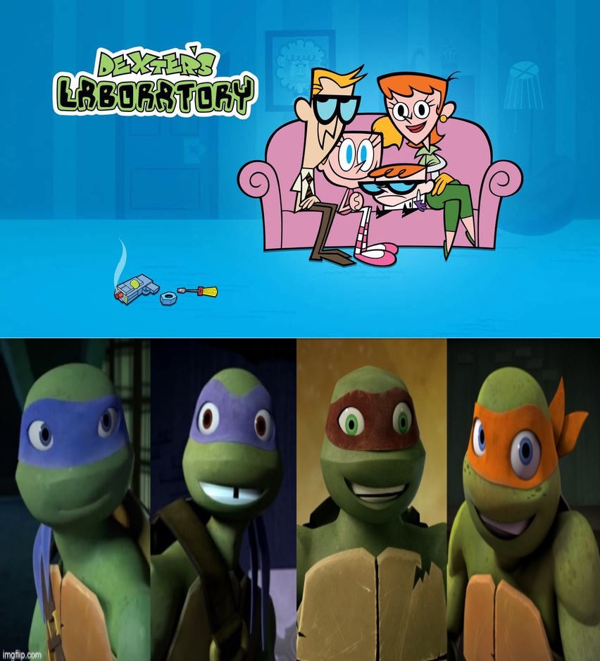 2012 Turtles Loves Dexter's Laboratory | image tagged in dexters lab,tmnt,teenage mutant ninja turtles,deviantart,memes | made w/ Imgflip meme maker