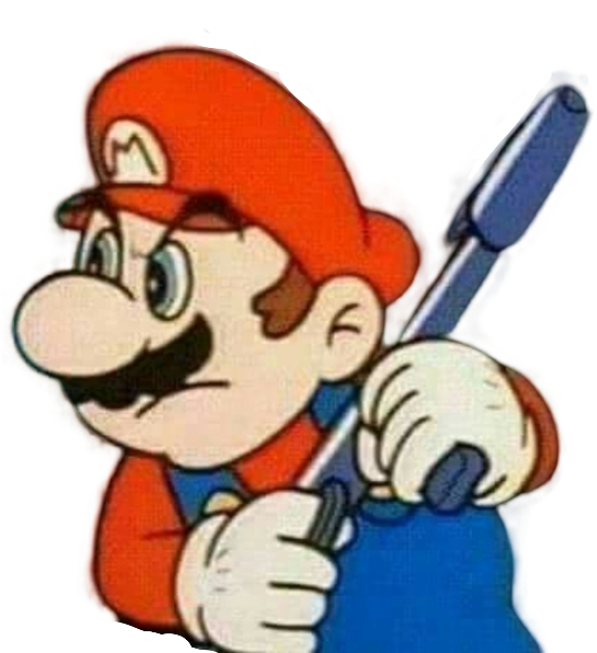 Anime Mario with gun Blank Meme Template
