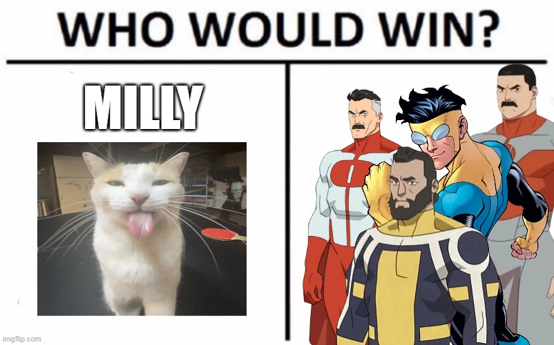 low diff | milly | image tagged in memes,who would win | made w/ Imgflip meme maker