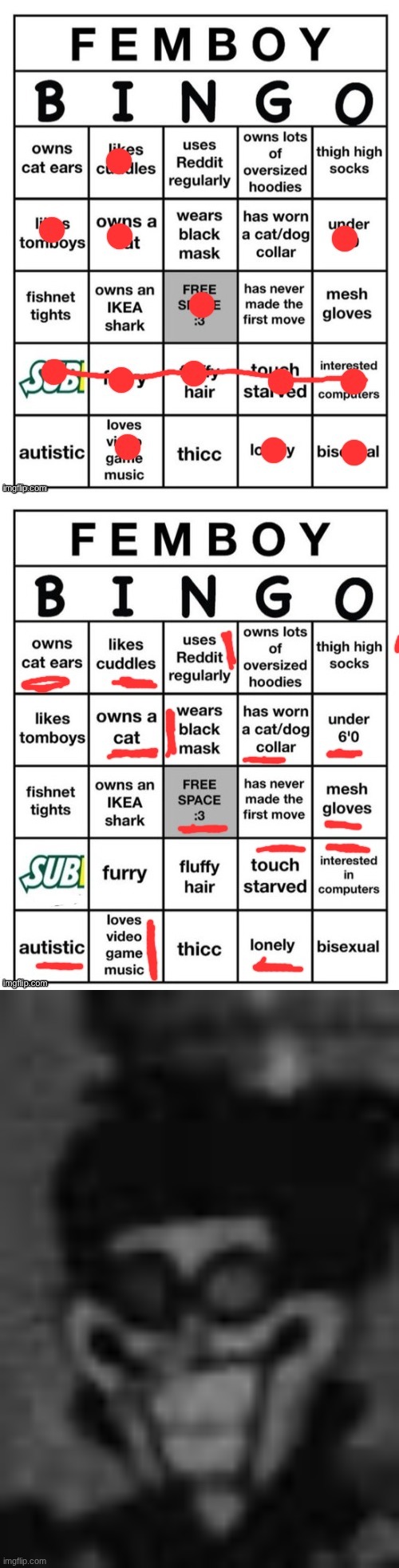 botslayer has 13 spaces while I have 12. I've been out femboy'd | image tagged in spamton in toilet | made w/ Imgflip meme maker