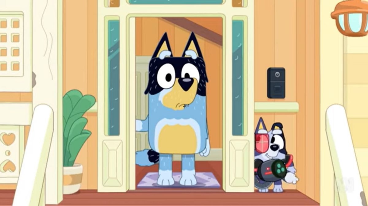 Bluey Surprise Blank Meme Template