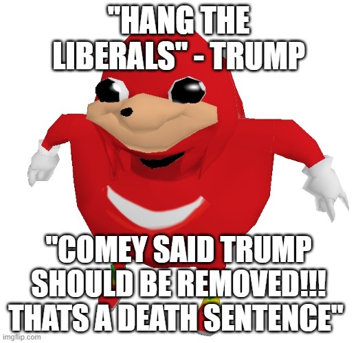 Free speech is now for sale | "Hang the liberals" - Trump; "Comey said trump should be removed!!! thats a death sentence" | image tagged in da wae | made w/ Imgflip meme maker