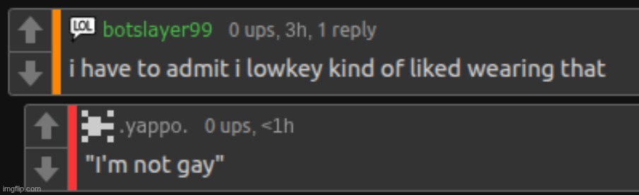 "it" refers to cat ears btw. mf does EVERYTHING femboys do and says "no i'm not a femboy" | made w/ Imgflip meme maker