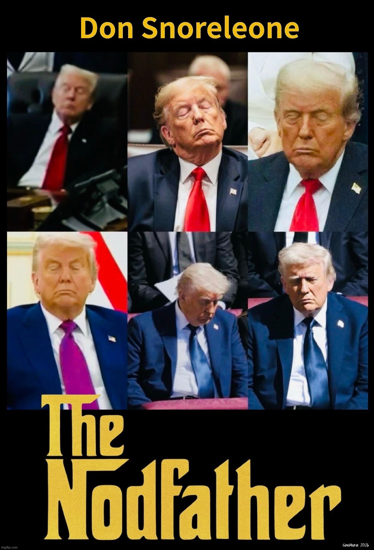 Don Snoreleone | image tagged in don snoreleone - the nodfather jpg,trump,funny memes,dementia | made w/ Imgflip meme maker