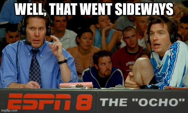 Dodgeball | Well, that went sideways | image tagged in dodgeball | made w/ Imgflip meme maker