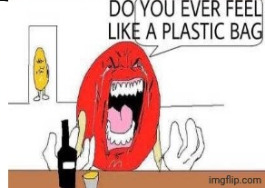 DO YOU EVER FEEL LIKE A PLASTIC BAG Blank Meme Template
