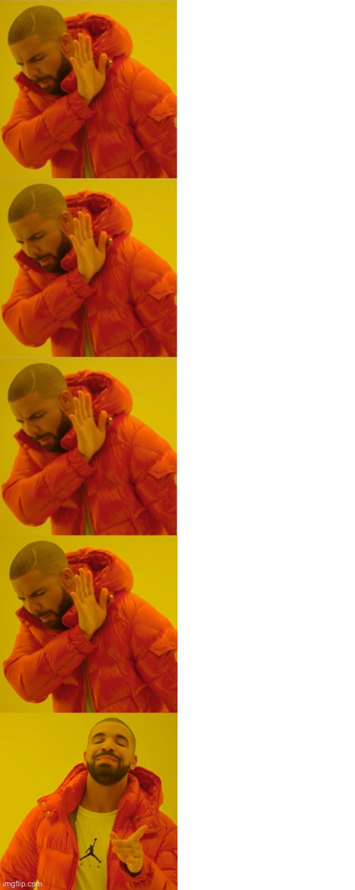 drake hotline bling 5 pannel Blank Meme Template