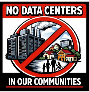 No data centers in our communities Blank Meme Template