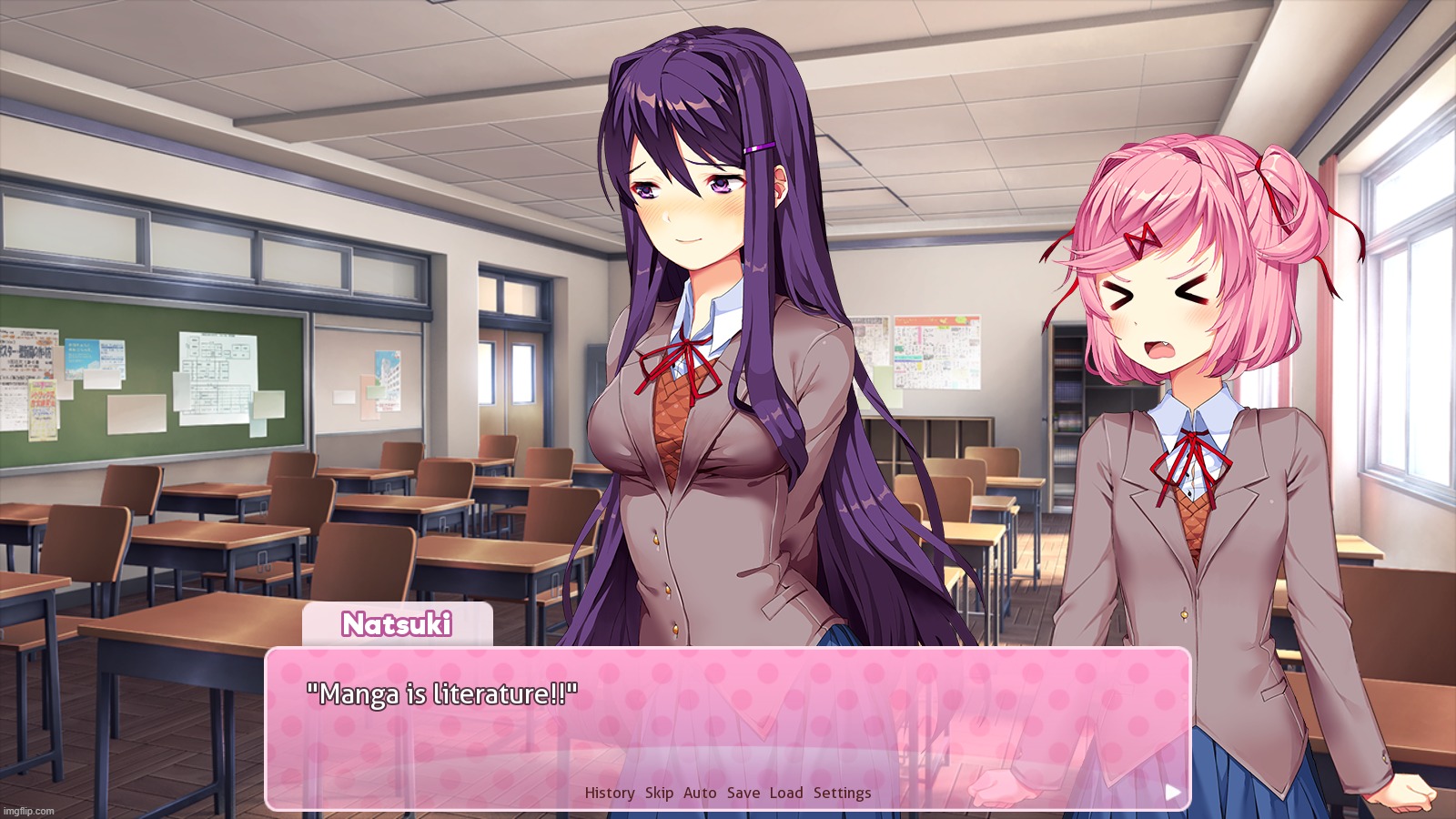 come on Superman (Natsuki) say your stupid line | made w/ Imgflip meme maker