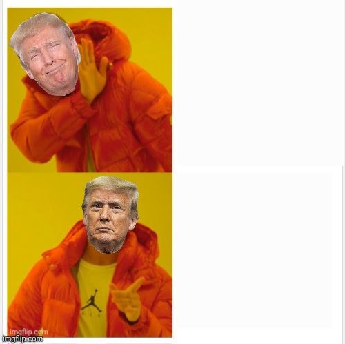 Trump Drake template parody Blank Meme Template