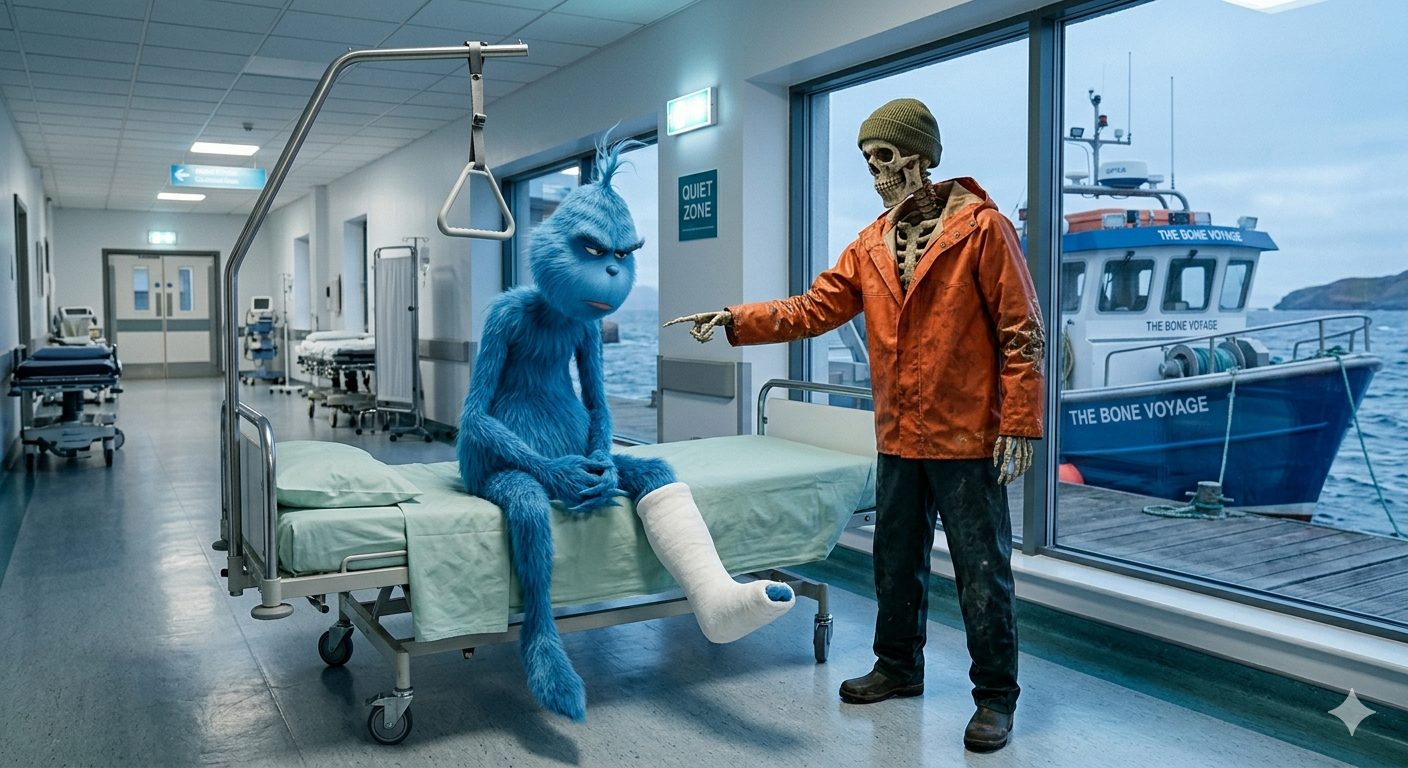 Skeleton met knee surgery Blank Meme Template