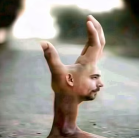 hand face foot man Blank Meme Template