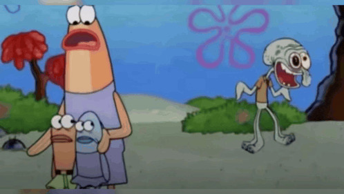 mom takes kids away from crazy squidward Blank Meme Template