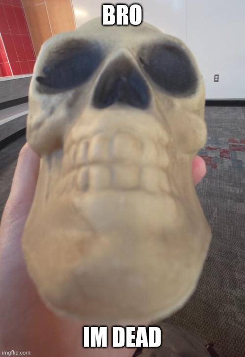Skull boi | Bro; Im dead | image tagged in 20260430_072849 jpg,skull | made w/ Imgflip meme maker