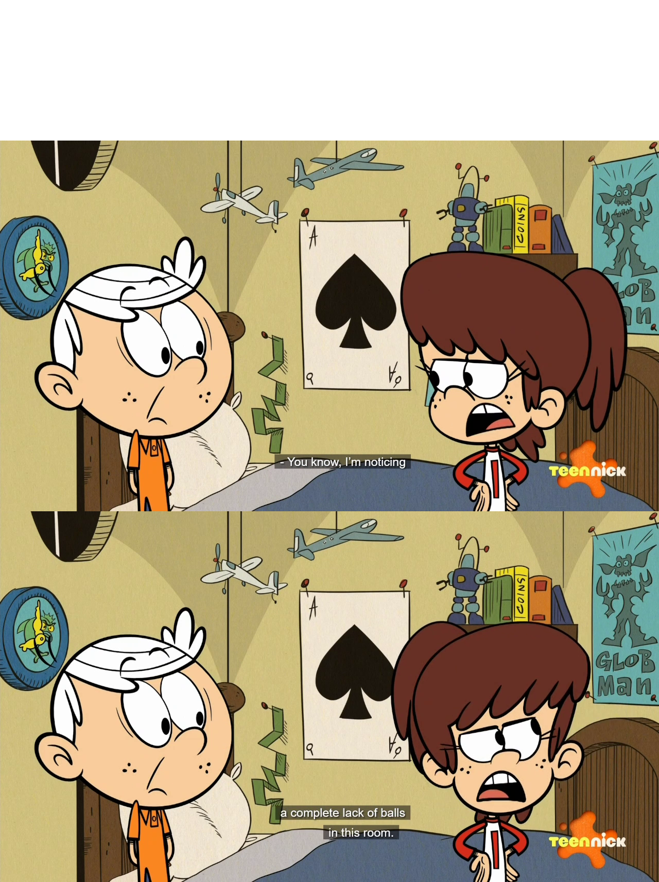 Complete Lack of Balls Blank Meme Template