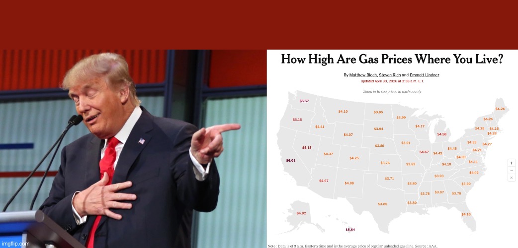 Gas prices | image tagged in trump pointing away | made w/ Imgflip meme maker