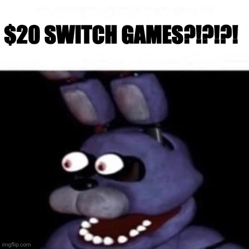 Legit found mario rabbids sparks of hope at a best buy once | $20 switch games?!?!?! | image tagged in bonnie eye pop,nintendo switch,nintendo,fnaf,video games | made w/ Imgflip meme maker