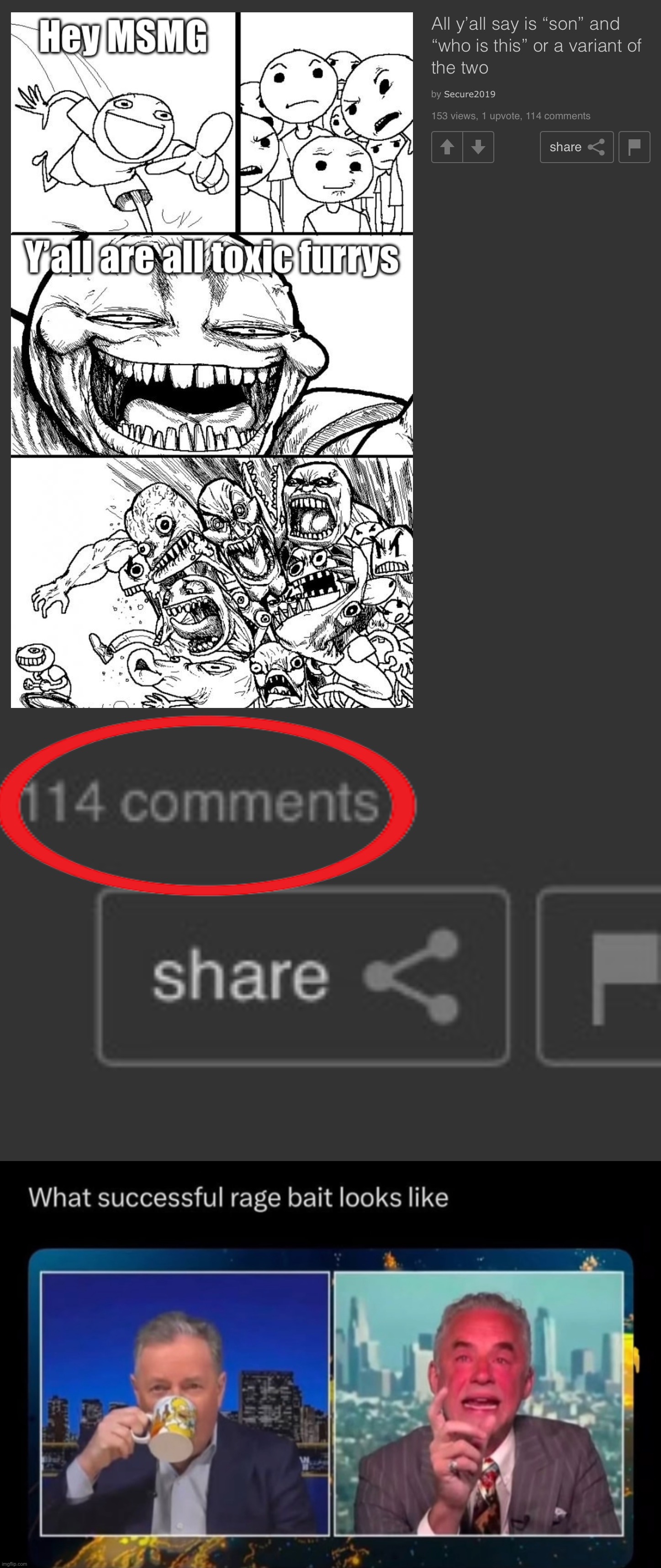 Y’all really getting ragebaited by a fun streamer | image tagged in successful ragebait | made w/ Imgflip meme maker