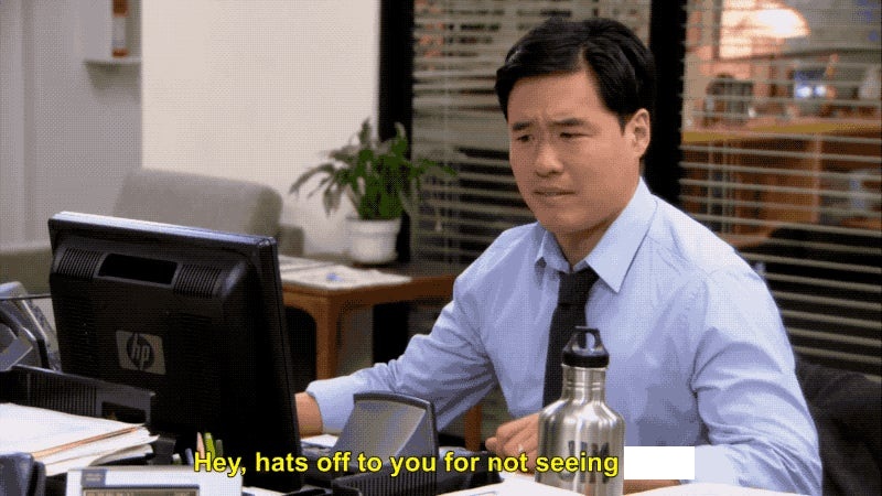 Hats off to you for not seeing... Blank Meme Template