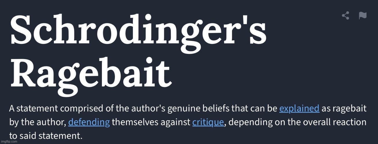 New temp | image tagged in schrodinger's ragebait | made w/ Imgflip meme maker