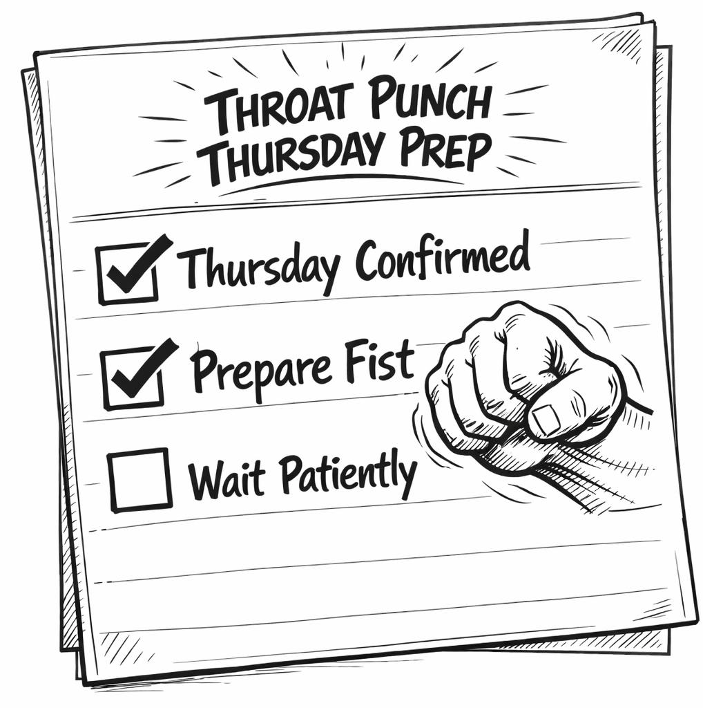 Throat Punch Thursday Prep Blank Meme Template