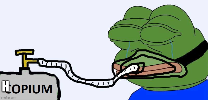 H | image tagged in pepe copium | made w/ Imgflip meme maker
