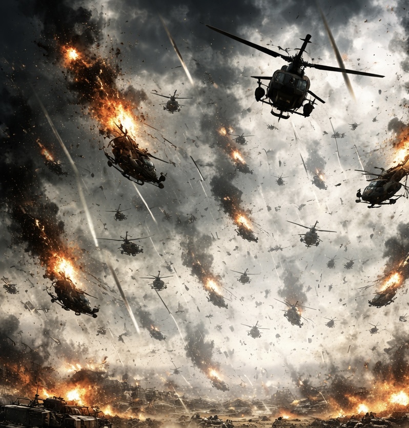 Helicopter Rain Blank Meme Template