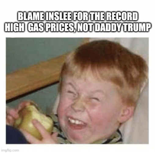 Inslees fault | Blame inslee for the record high  gas prices, not daddy trump | image tagged in screenshot_20260429_210101_photos jpg | made w/ Imgflip meme maker