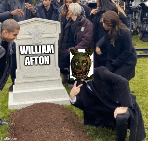 Grant Gustin over grave | William afton | image tagged in grant gustin over grave | made w/ Imgflip meme maker