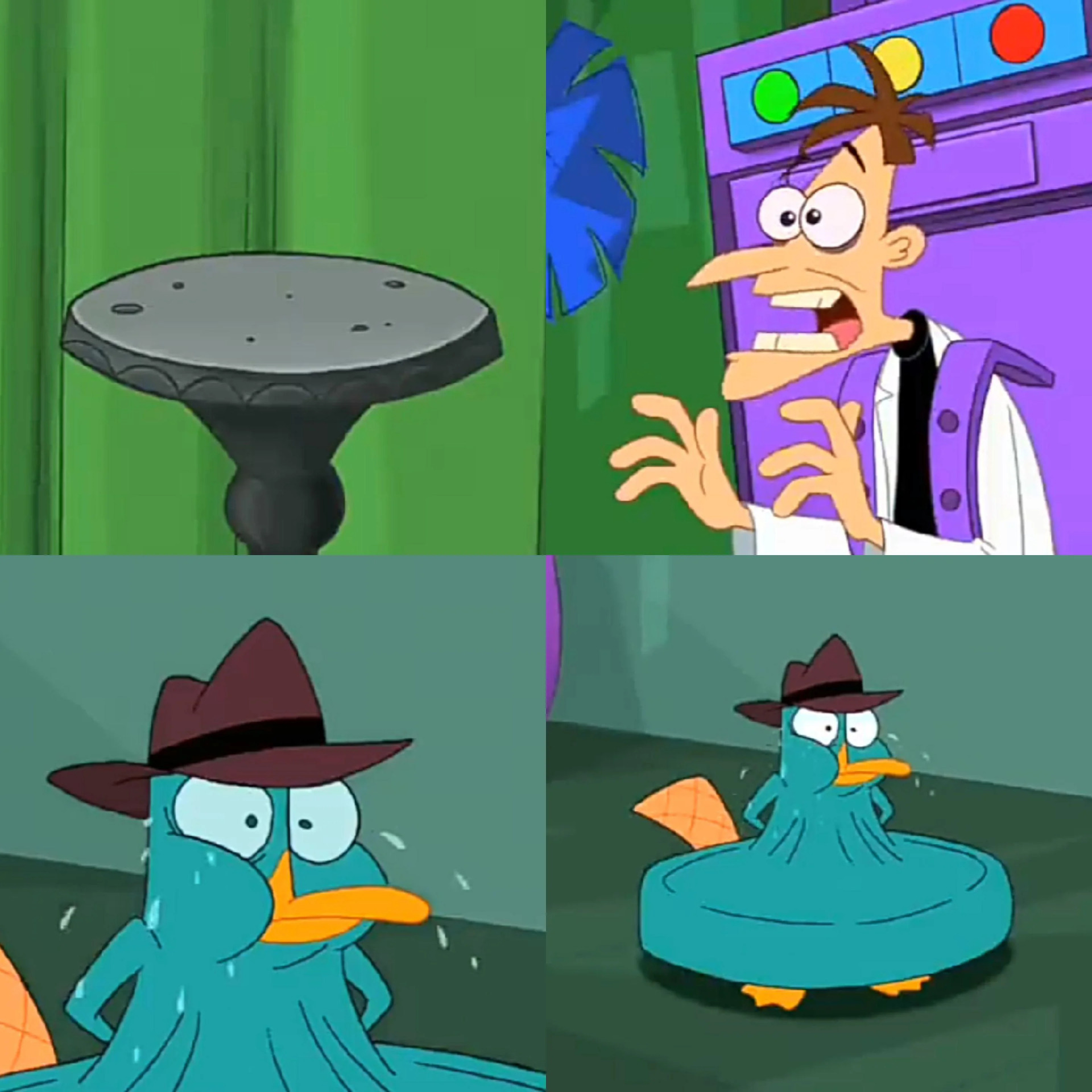 perry ornitorrinco meme queso Blank Meme Template