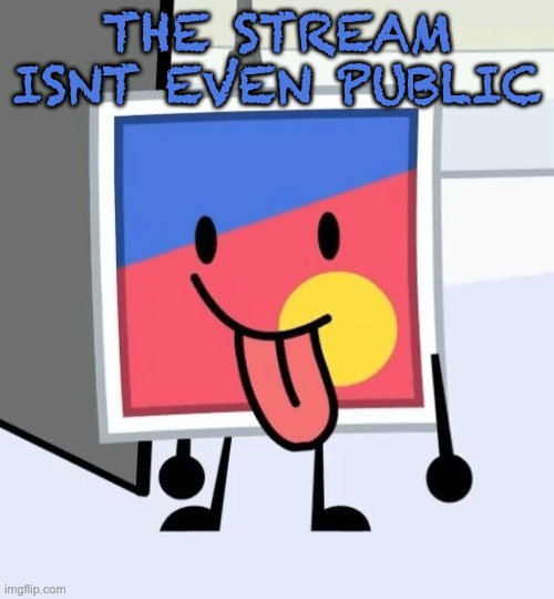 goup ✌️ | THE STREAM ISNT EVEN PUBLIC | image tagged in stinker beefydie | made w/ Imgflip meme maker