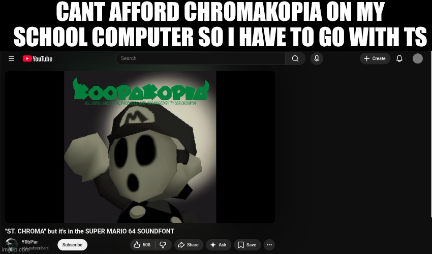 Spotify is restricted btw | cant afford chromakopia on my school computer so I have to go with ts | image tagged in school,spotify | made w/ Imgflip meme maker