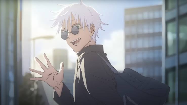 Gojo waving goodbye Blank Meme Template
