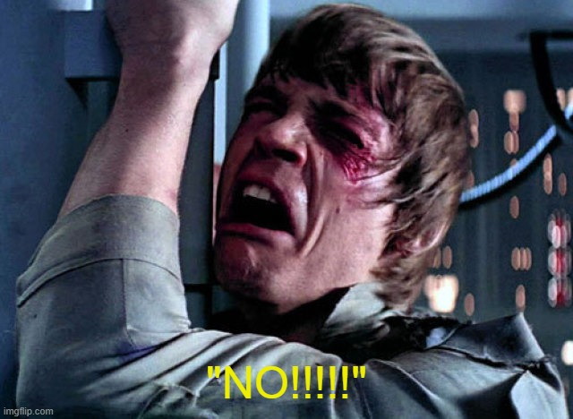 Nooo | "NO!!!!!" | image tagged in nooo | made w/ Imgflip meme maker