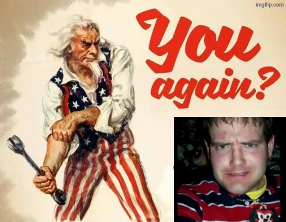 Uncle Sam fights Chris Chan | image tagged in chris chan,uncle sam,usa,patriotic,america,patriotism | made w/ Imgflip meme maker