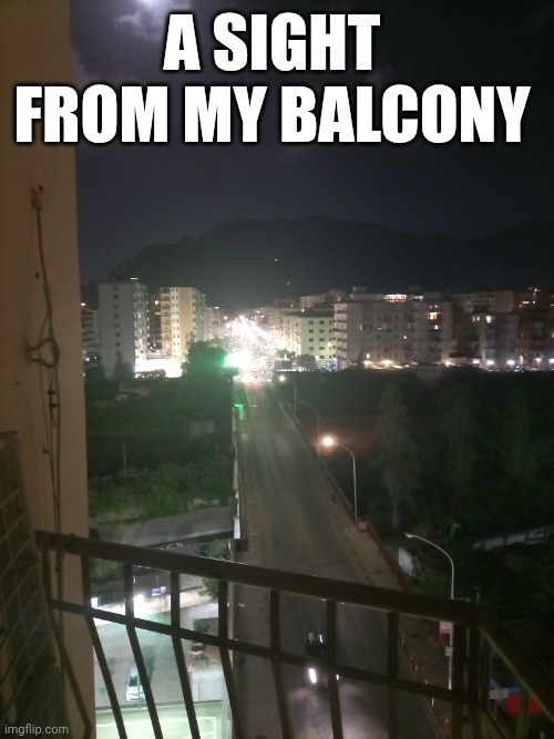 Via Oreto, Palermo at evening | A sight from my balcony | made w/ Imgflip meme maker