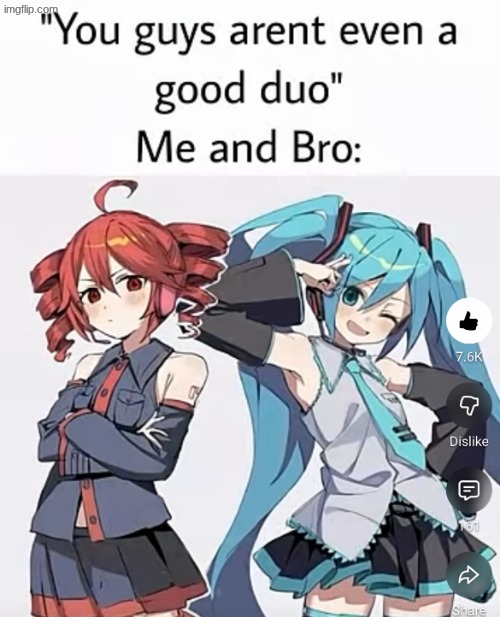 me n who | image tagged in bad crop,deal with it,miku,teto | made w/ Imgflip meme maker