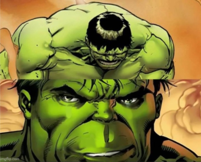 High Quality Hulk Smiling Blank Meme Template
