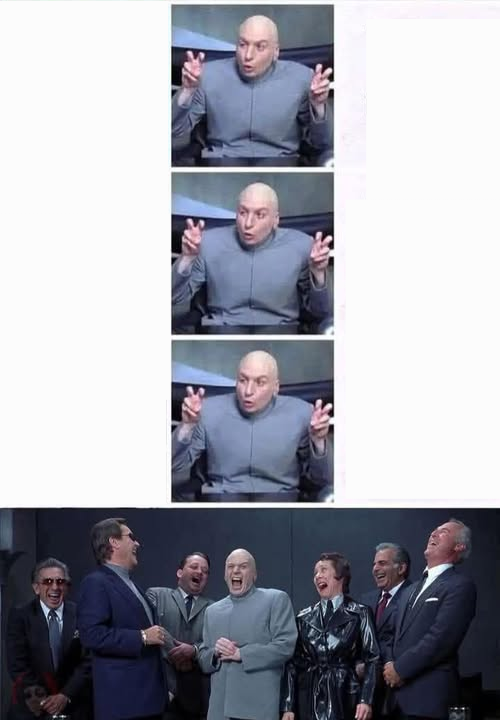 Dr Evil and Bullshitters Blank Meme Template