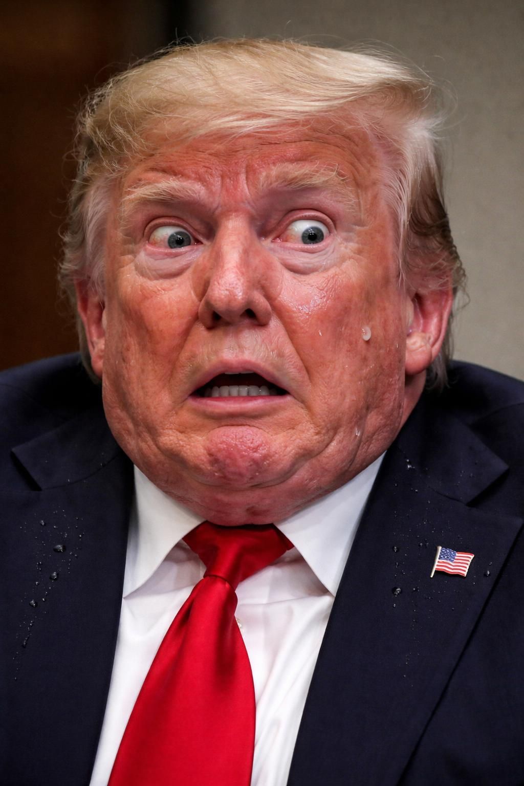 Trump pretending not to be afraid of death Blank Meme Template