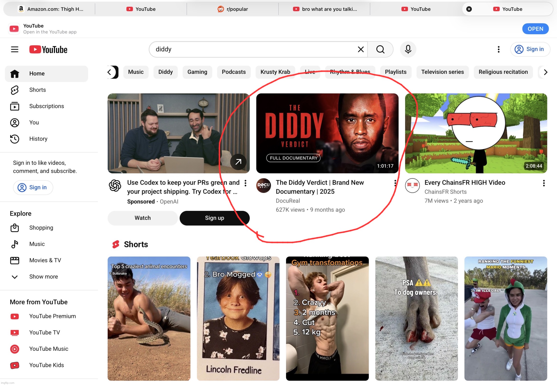 why the hell is diddy on my fyp?! | made w/ Imgflip meme maker