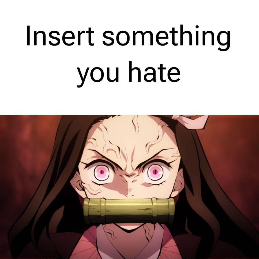Nezuko Hates what Blank Meme Template