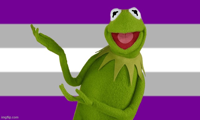kermit ace icon | image tagged in grey ace flag,muppets,kermit the frog,icons,walt disney | made w/ Imgflip meme maker