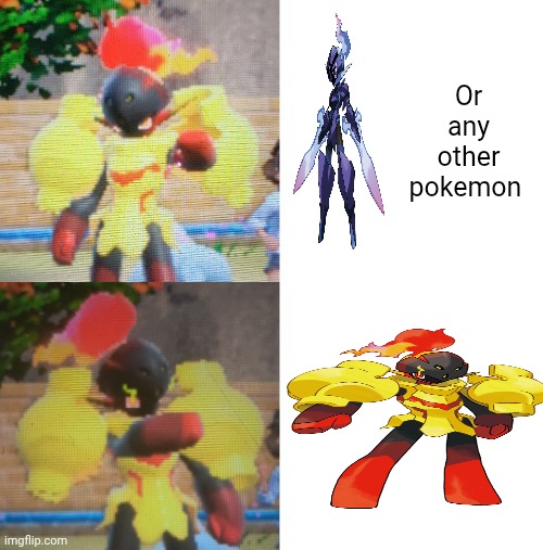 I got Violet tho bc i wanted Miraidon... my friend tho traded me an Armarouge | Or any other pokemon | image tagged in armarouge hotline bling,pokemon | made w/ Imgflip meme maker