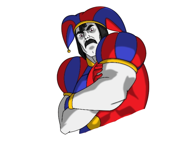 Angry Pomni Man Blank Meme Template